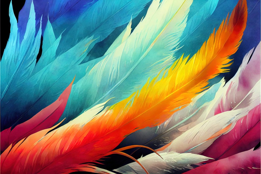 Kolorowe Akwarele: Pióra