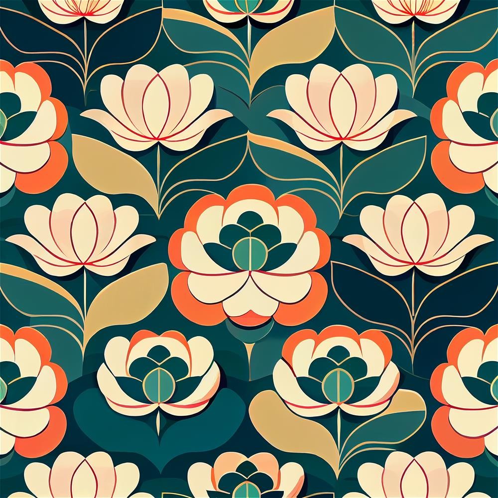 Symetryczne kwiaty lotosu