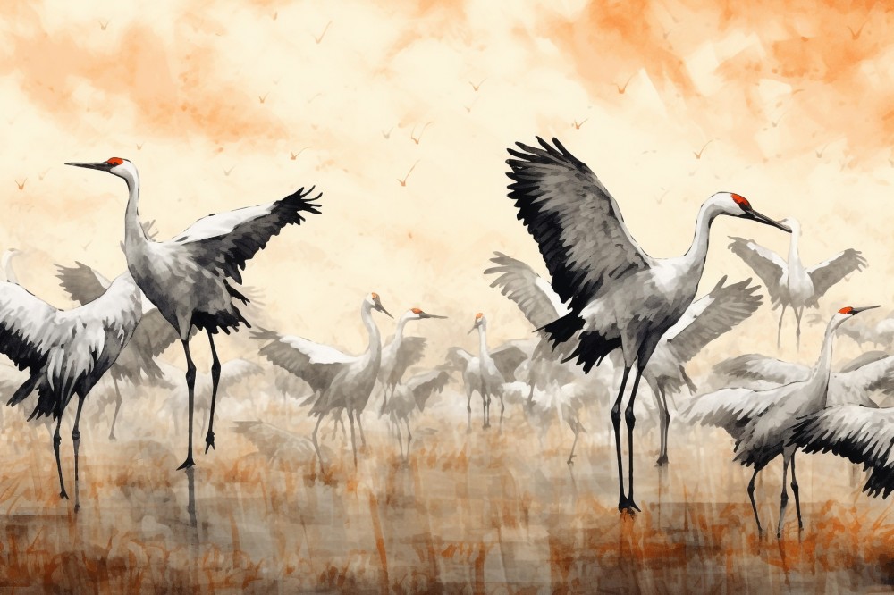 Żurawie w Barwach Natury