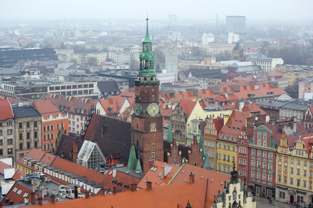 Wrocław - Ratusz Miejski we mgle