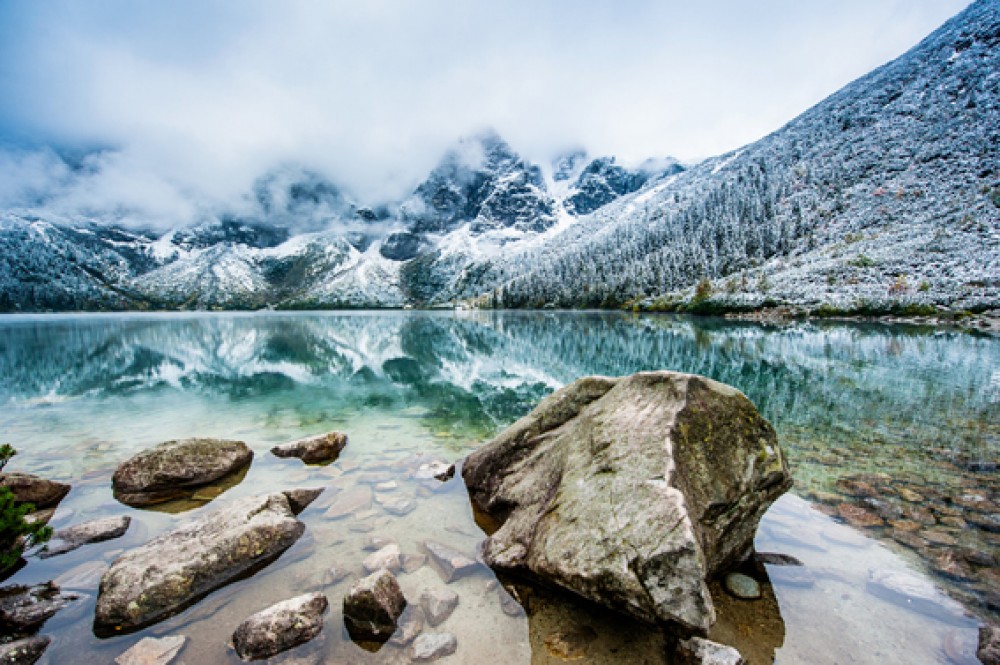 Fototapeta Morskie Oko – zimowy krajobraz Tatr