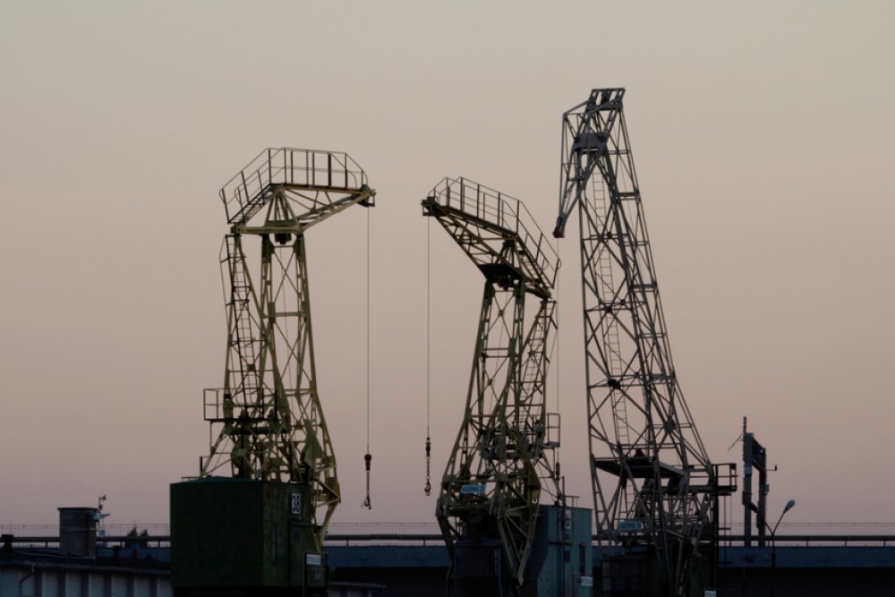 Dźwigi portowe w Szczecinie