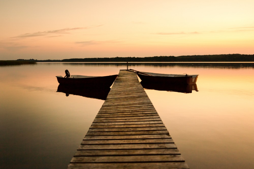 Widok na jezioro, Mazury 