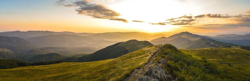 Panorama Bieszczad z Połoniny Wetlińskiej 