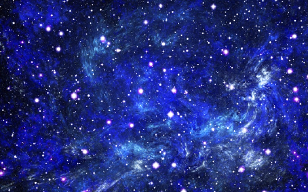 Niebiesko granatowe niebo z gwiazdami