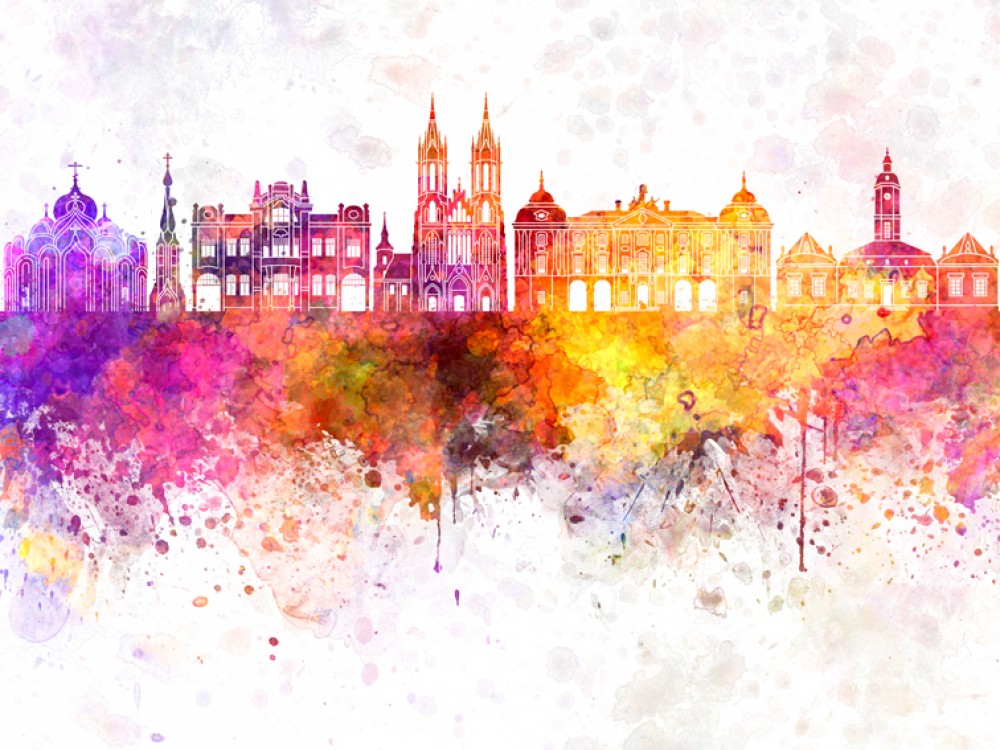 Graficzna panorama Białegostoku 