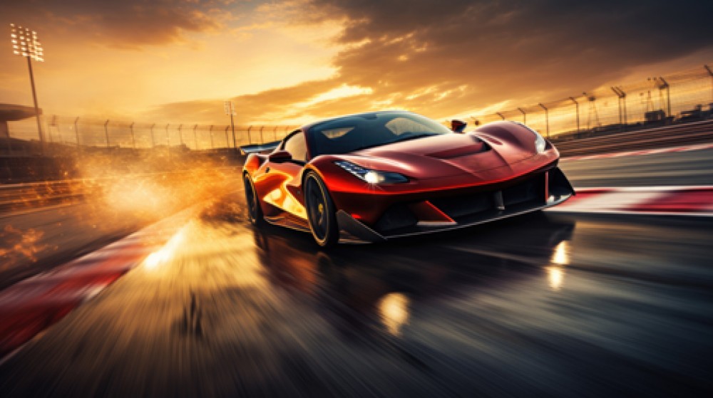 Wyścig przy zachodzie słońca