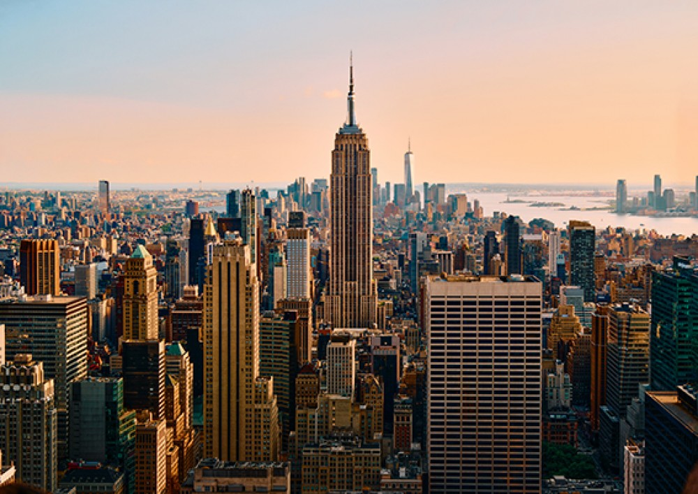 Zachód słońca nad Nowym Jorkiem