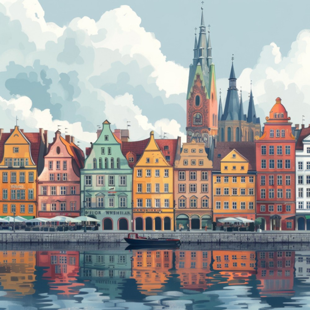 Wrocław - artystyczna panorama miasta