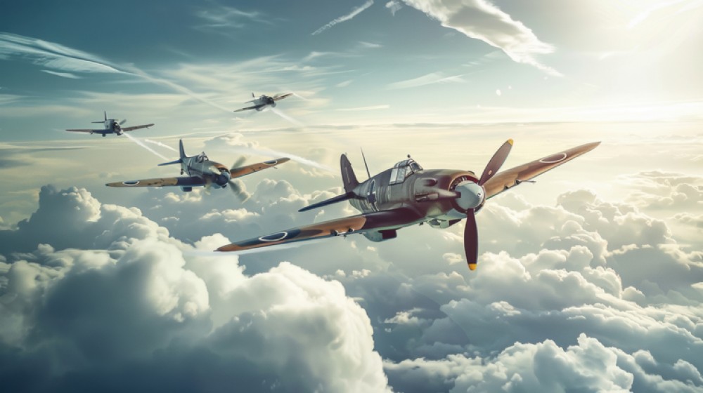 Myśliwce ponad chmurami