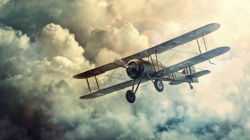 Samolot w stylu vintage