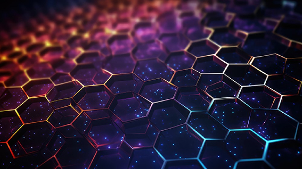 Futurystyczna sześciokątna sieć