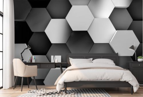 hexagon backgrounds 3d illustration