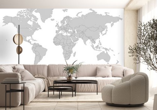 Grey Vector world map
