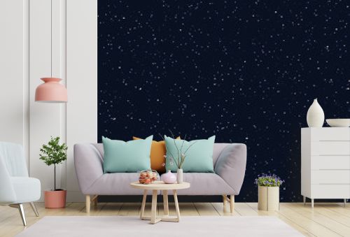 Starry sky seamless pattern, white and blue dots in galaxy and stars style - repeatable background. Galaxy background of starry night sky, space repeat seamless