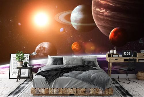 Solar system and space objects. Elements of this image furnished