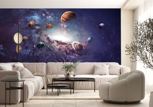 High resolution images presents creating planets of the solar system. This image elements furnished by NASA