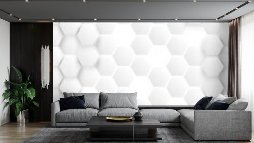 Hexagon background. Abstract gray hexagonal shape template. Honeycomb wallpaper.Vector.