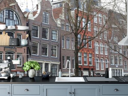 Amsterdam Lindengracht Street View with Traditional Architecture, Netherlands