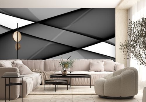 Abstrakter Hintergrund Monochrome 8K hell, dunkel, schwarz, weiß, grau, Strahl, Laser, Nebel, Streifen, Gitter, Quadrat, Verlauf