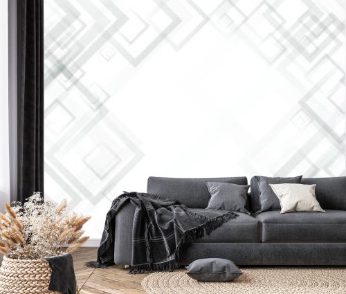 Grey Rectangle Mosaic Vector Background. Modern
