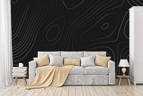 Topographic map. Vector illustration of topographic panoramic map lines and contours, Background of the topographic map. Topographic map lines, contour background. Geographic grid, Seamless Pattern.