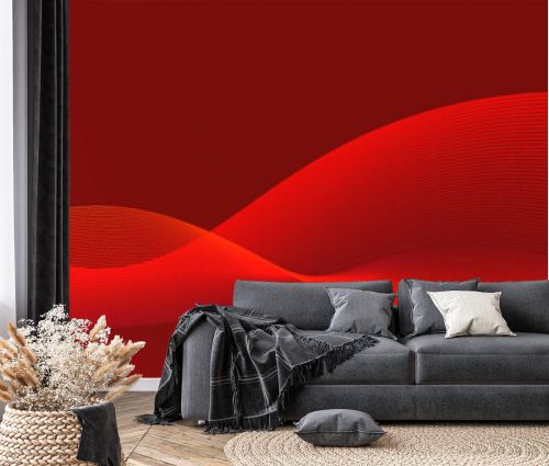 smooth wave red background lines