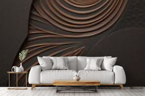Abstract background with copper lines and circles.