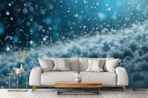 snowflake winter background sale banner