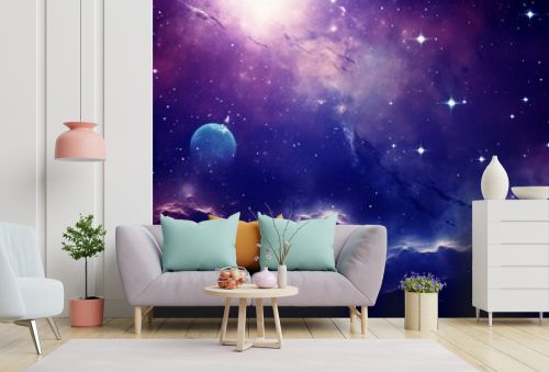 Breathtaking galaxy wallpaper with starry astrophotography capturing the universe and space background. Generative AI