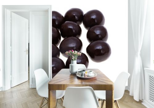 chocolate balls isolated