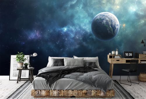 Planet and space, space background