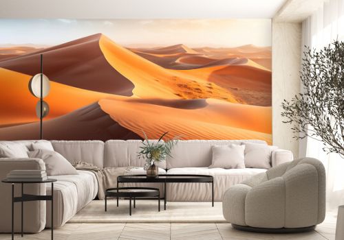 Sand dunes in the Sahara Desert,
