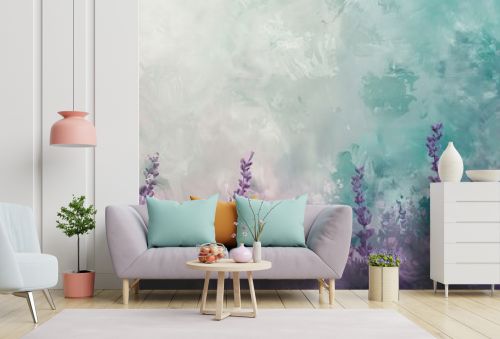 Soothing mint and lavender textured background, promoting calmness and creativity.