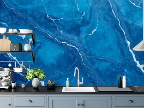 Marble background of blue color.
