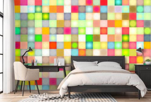 mosaic backdrop in rainbow color