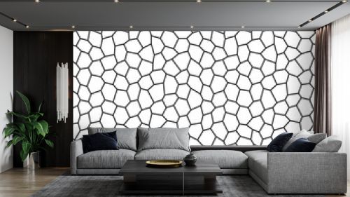 Abstract warped hexagon pattern
