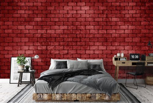 Background of old vintage red brick wall