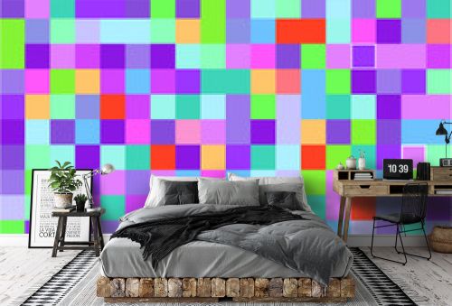 Mosaic of colorful squares 