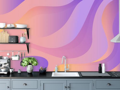 Abstract fluid background in purple and peach color