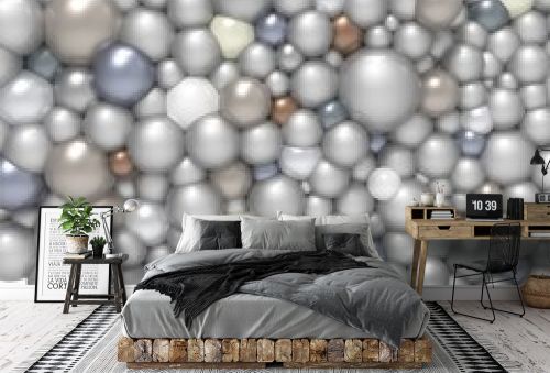 Bubble gum. 3d pearls. Background pattern.