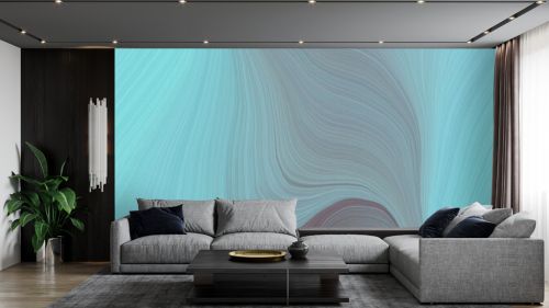 soft creative waves graphic with modern soft swirl waves background design with sky blue, light slate gray and old lavender color