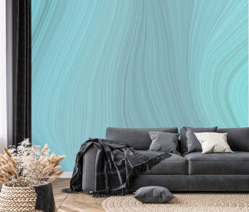 soft abstract art waves graphic with abstract waves illustration with sky blue, slate gray and pale turquoise color