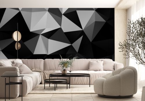 Dark Silver, Gray vector polygon abstract backdrop.