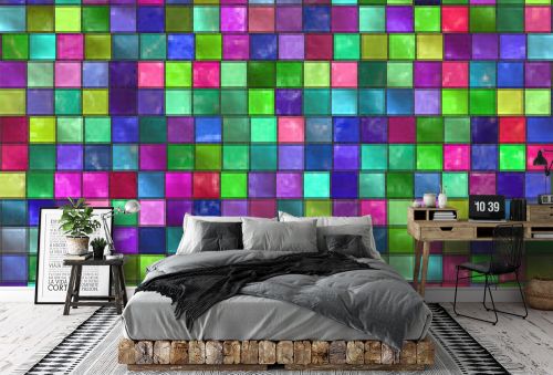 colored mosaic tiles