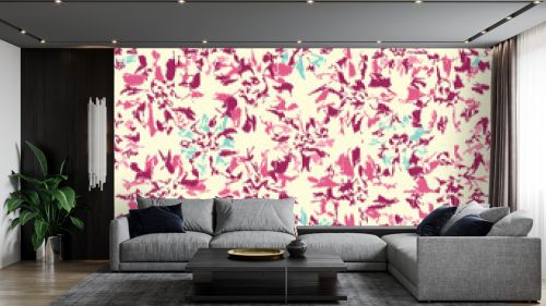 Seamless abstract pattern with the image of flowers 