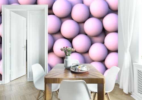 Diseño abstracto de esferas de colores. Combinación de colores en ilustración realista. Fondo de pantalla