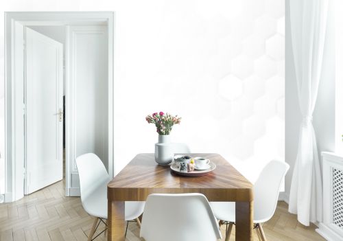 Hexagon background. Minimal light design. White neutral honeycomb backdrop. Clean web template. Simple hexagonal wallpaper. Vector illustration