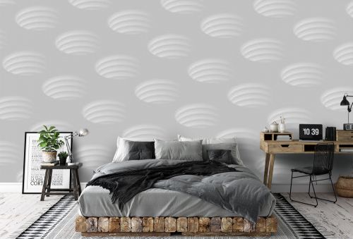 3D Abstract Geometric Background Grey - Grey Wave