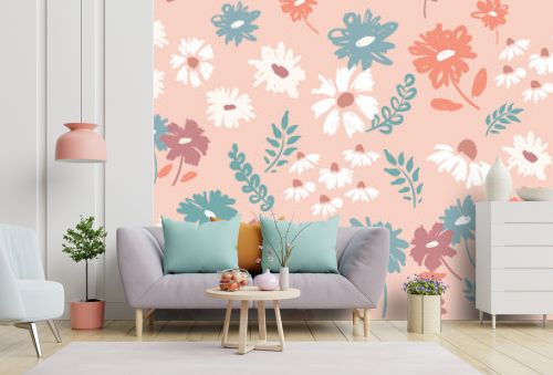 Floral background for textile, swimsuit, wallpaper, pattern covers, surface, gift wrap. 